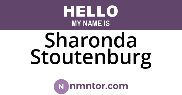 Sharonda Stoutenburg