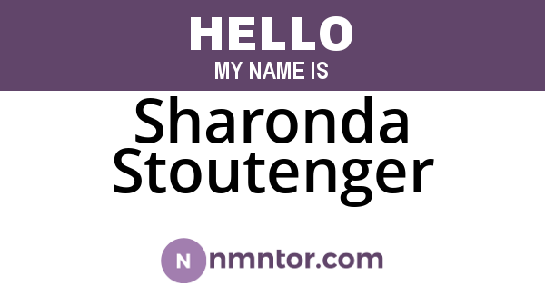 Sharonda Stoutenger