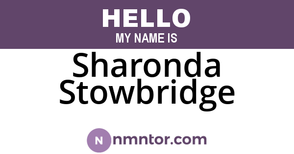 Sharonda Stowbridge