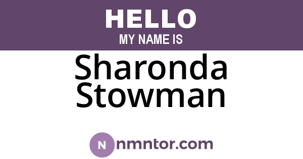 Sharonda Stowman