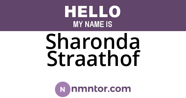 Sharonda Straathof