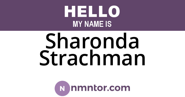 Sharonda Strachman