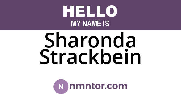 Sharonda Strackbein