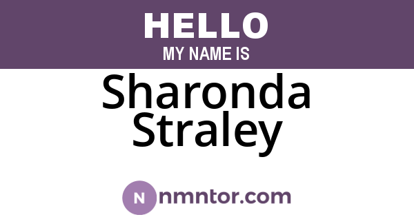 Sharonda Straley