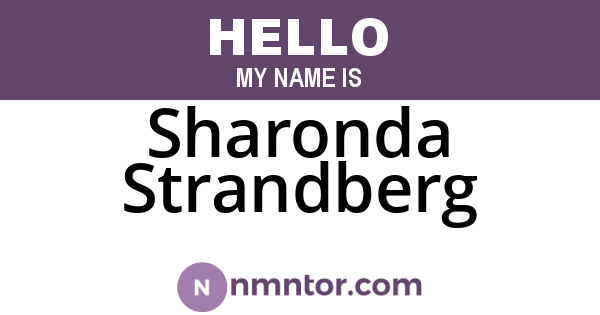 Sharonda Strandberg