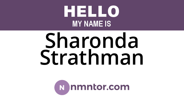 Sharonda Strathman