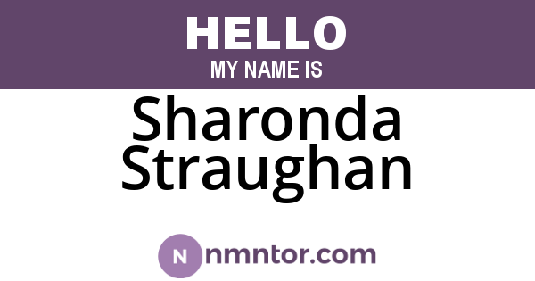 Sharonda Straughan