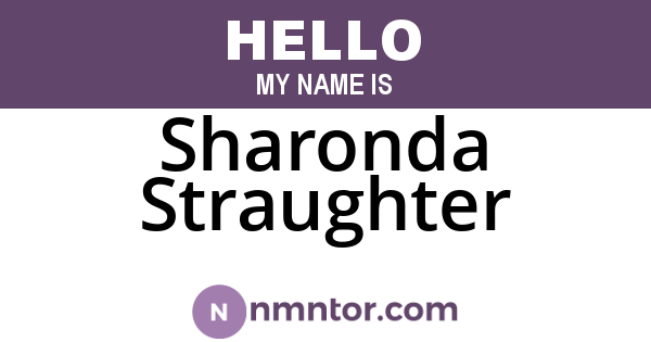 Sharonda Straughter
