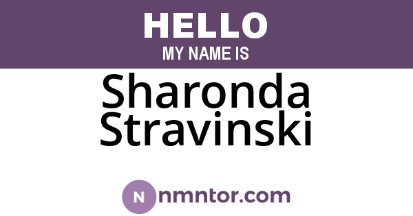 Sharonda Stravinski