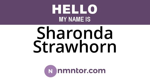 Sharonda Strawhorn