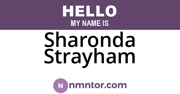 Sharonda Strayham