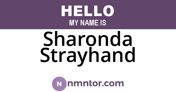 Sharonda Strayhand