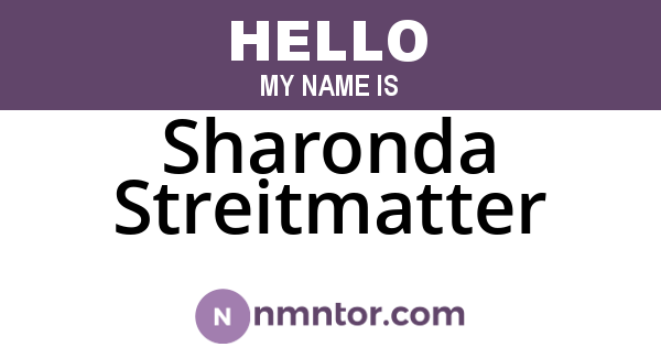 Sharonda Streitmatter