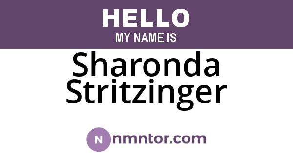 Sharonda Stritzinger