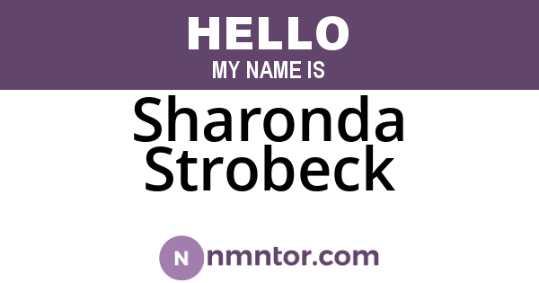 Sharonda Strobeck