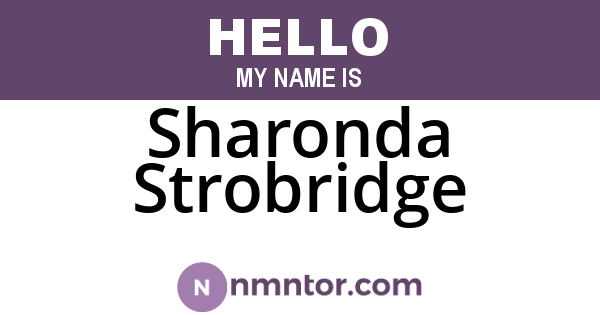 Sharonda Strobridge