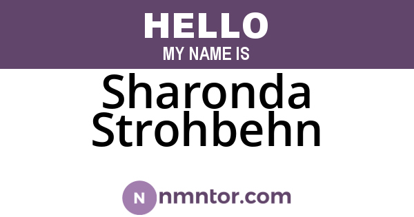 Sharonda Strohbehn