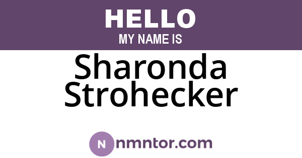 Sharonda Strohecker