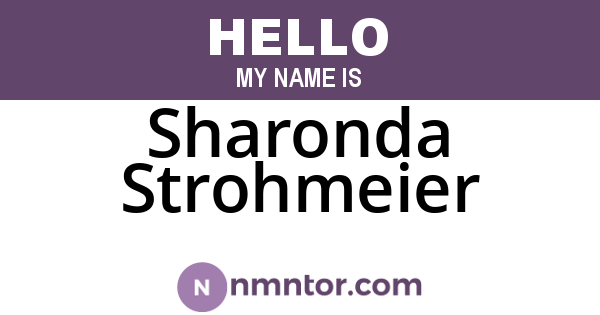 Sharonda Strohmeier