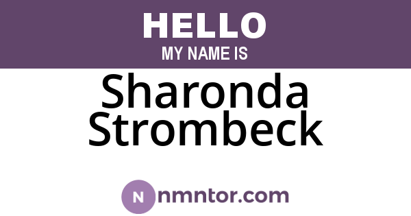 Sharonda Strombeck