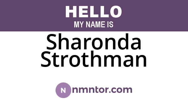Sharonda Strothman