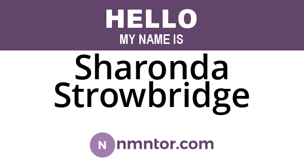 Sharonda Strowbridge