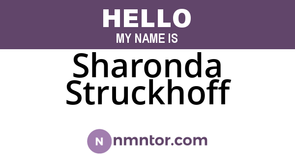 Sharonda Struckhoff