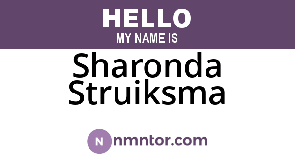 Sharonda Struiksma