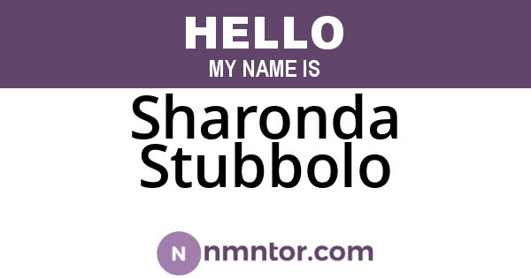 Sharonda Stubbolo
