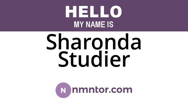 Sharonda Studier