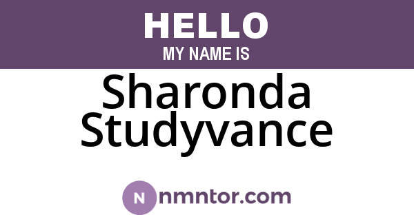 Sharonda Studyvance