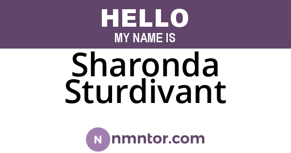 Sharonda Sturdivant