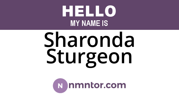Sharonda Sturgeon