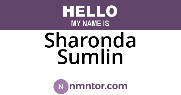 Sharonda Sumlin