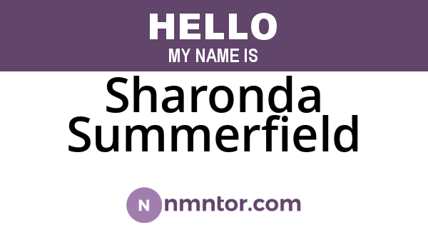 Sharonda Summerfield
