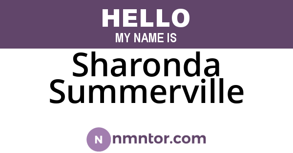 Sharonda Summerville