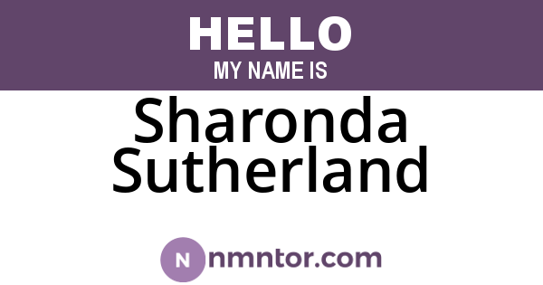 Sharonda Sutherland