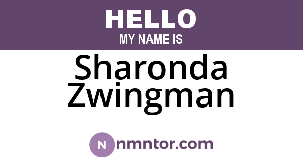Sharonda Zwingman