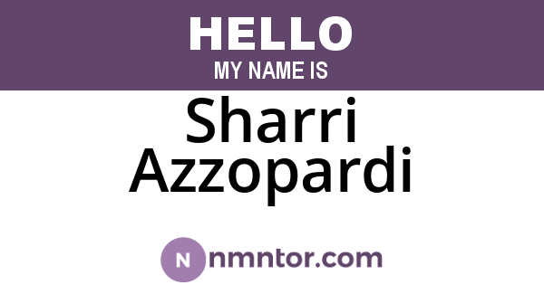 Sharri Azzopardi