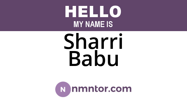 Sharri Babu