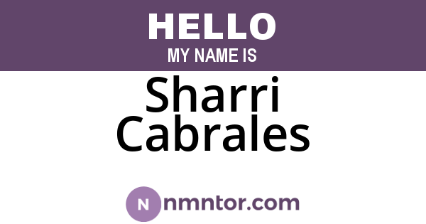 Sharri Cabrales