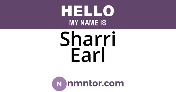 Sharri Earl