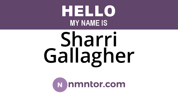 Sharri Gallagher