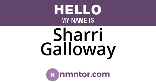 Sharri Galloway
