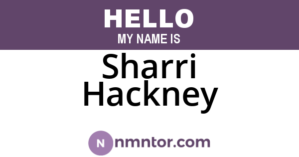 Sharri Hackney