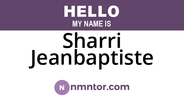 Sharri Jeanbaptiste