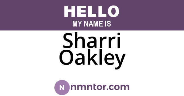 Sharri Oakley