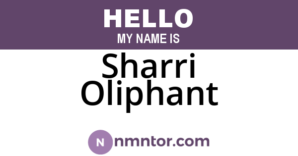Sharri Oliphant