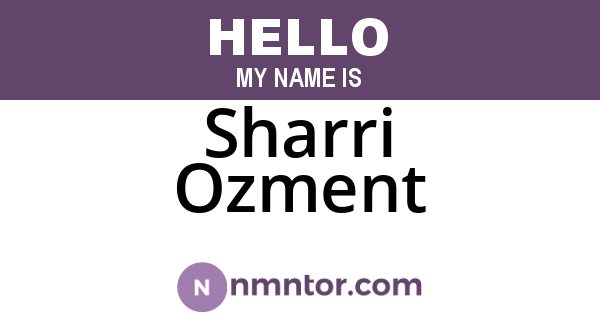 Sharri Ozment