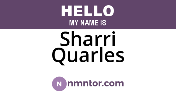 Sharri Quarles